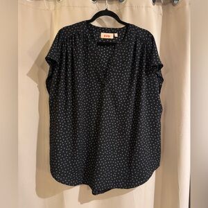 EVRI Women's Blue  Patterned Blouse